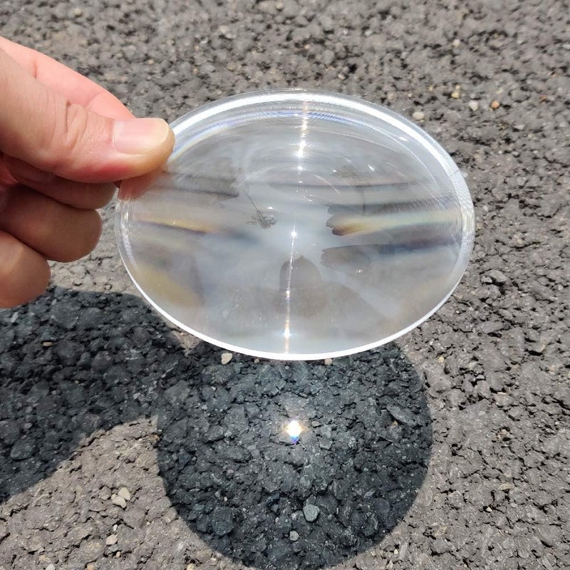 Six Seasons Fresnel Lens Magnifier, Diameter 100mm (4''), Focal Length 100mm, Acrylic Lens (not Glass), for Physics Classroom, Solar Heating, Magnifiying. (Focal Length 100mm) - Image 4